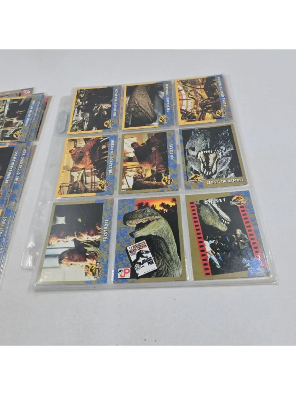 Topps Jurassic Park Trading Card Complete 1-88 Set + 10 Puzzle Card Set Vintage
